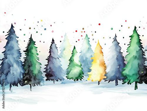 watercolor_Christmas_trees_illustration