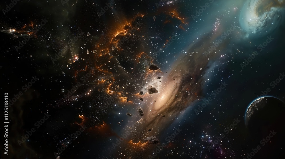 Fototapeta premium Stars and galaxy outer space sky night universe