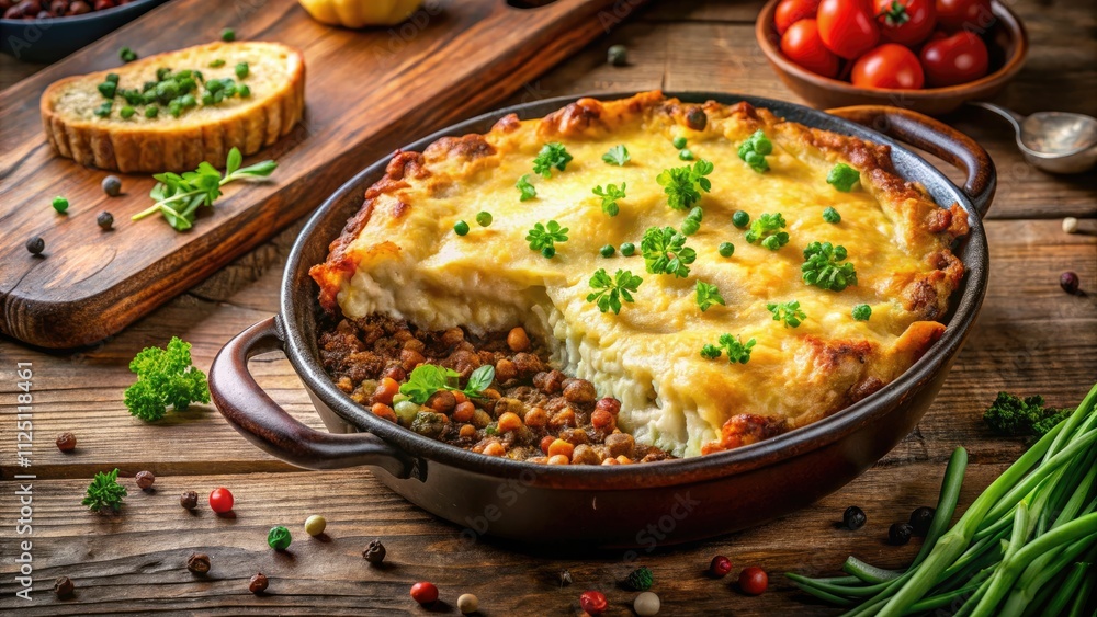 Delicious Homemade Shepherd's Pie Recipe Photography - Fresh Herbs & Spices Delicious Homemade Shepherd's Pie Recipe Photography - Fresh Herbs & Spices