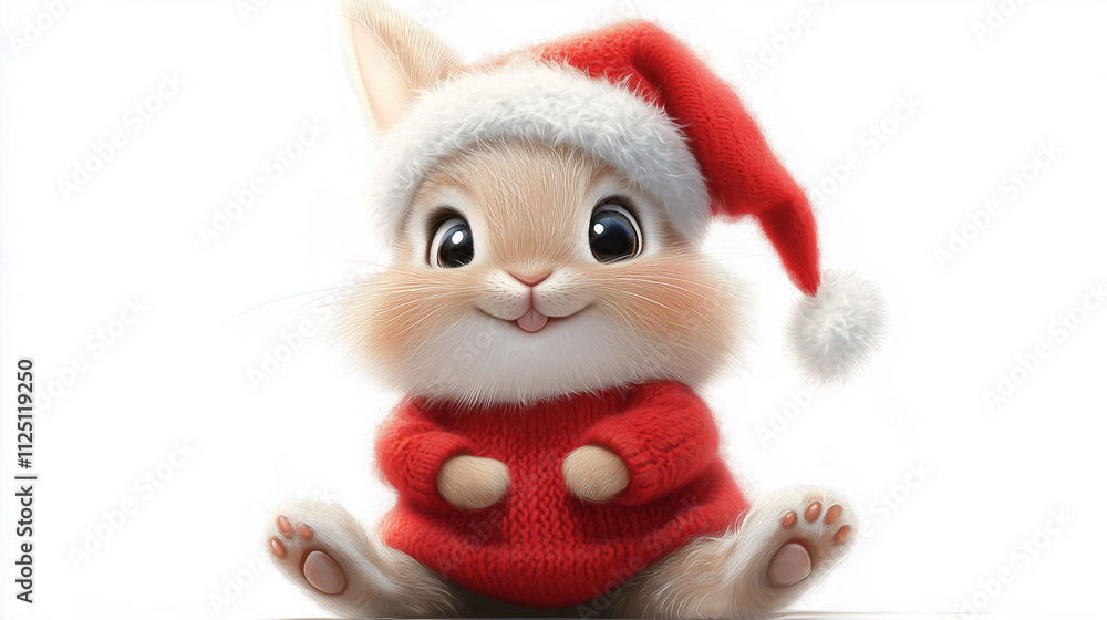 Cartoon Rabbit with Santa Hat - Perfect for Christmas Cards and Festive Marketing
Cartoon Rabbit with Santa Hat - Perfect for Christmas Cards and Festive Marketing