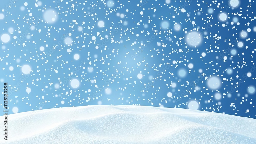 Winter snow background on blue backdrop with magical white snowfall texture, perfect for adding a festive touch to designs, illustration, snowfall Winter snow background on blue backdrop with magical white snowfall texture, perfect for adding a festive touch to designs, illustration, snowfall