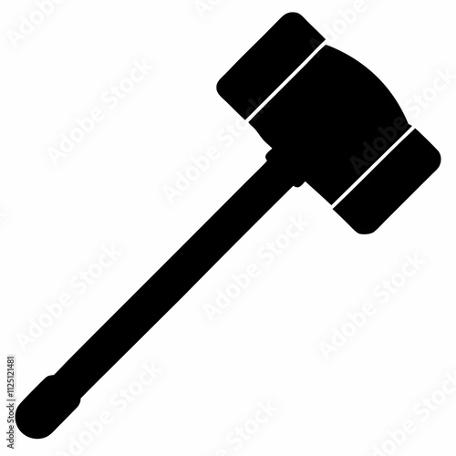 a simple Hammer black silhouette vector illustration
