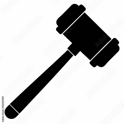 a simple Hammer black silhouette vector illustration