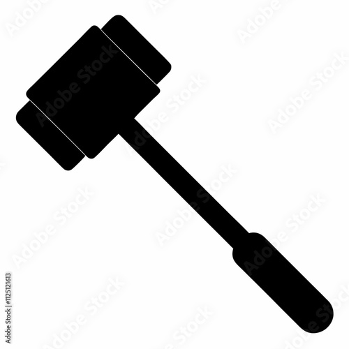 a simple Hammer black silhouette vector illustration