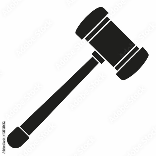 a simple Hammer black silhouette vector illustration
