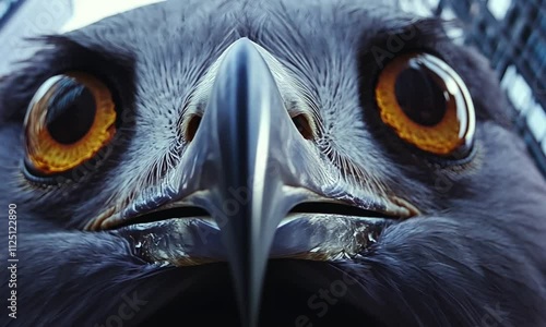 close up of a head of an eagle