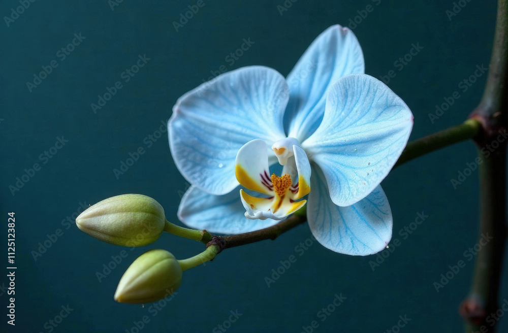 Fototapeta premium Blue orchid flower close-up.