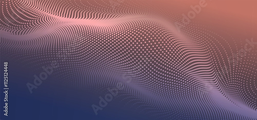 peach fuzz abstract background, digital technology speed connect, cyber nano information,  communication, innovation future tech data, internet network connection, Ai big data, line dot illustration
