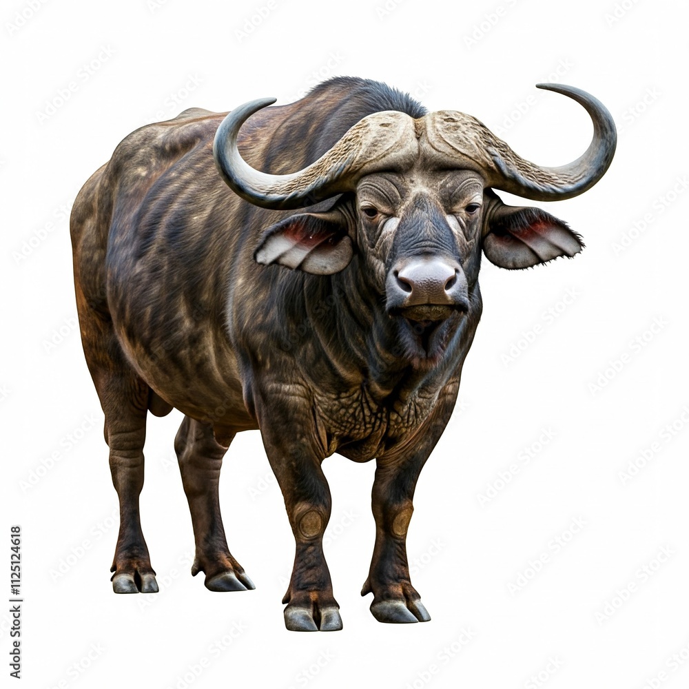 Naklejka premium buffalo isolated on white