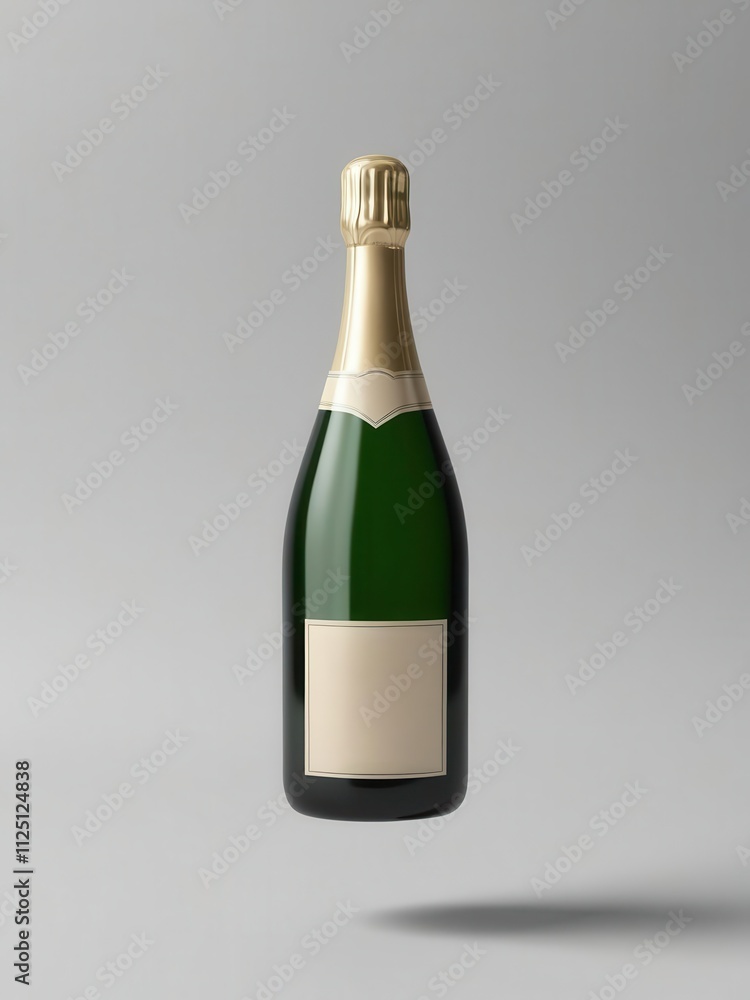 Elegant champagne bottle with a blank label, perfect for celebrations and events. Great for promotional use. Elegant champagne bottle with a blank label, perfect for celebrations and events. Great for promotional use.