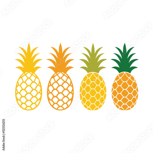 set of pineapple