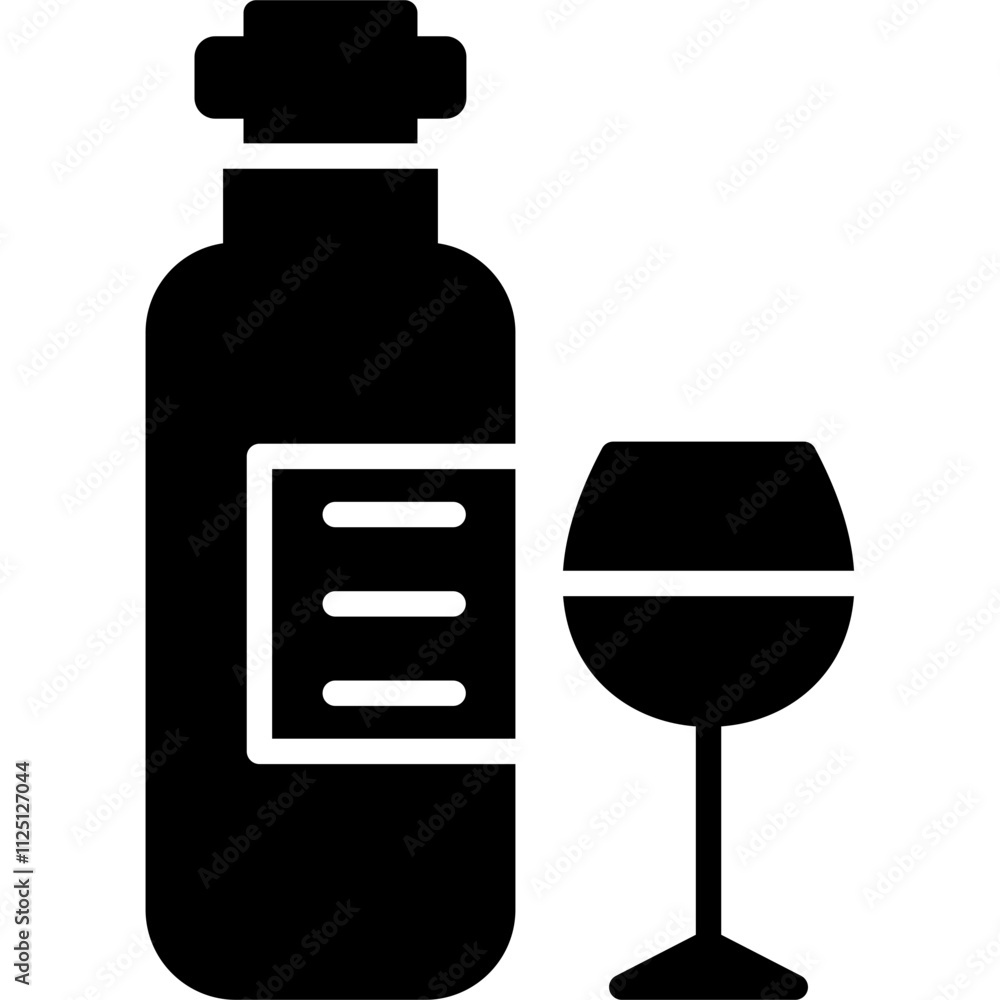Fototapeta premium Wine Icon