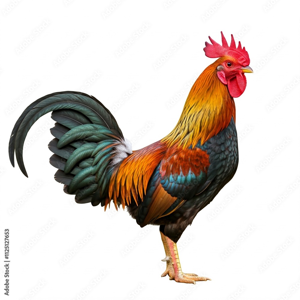 Fototapeta premium rooster isolated on white