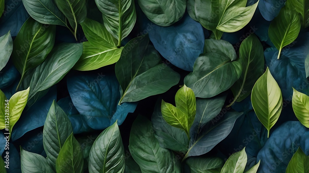 tropical foliage leaves on dark grey background with copyspace, ai generative tropical foliage leaves on dark grey background with copyspace, ai generative