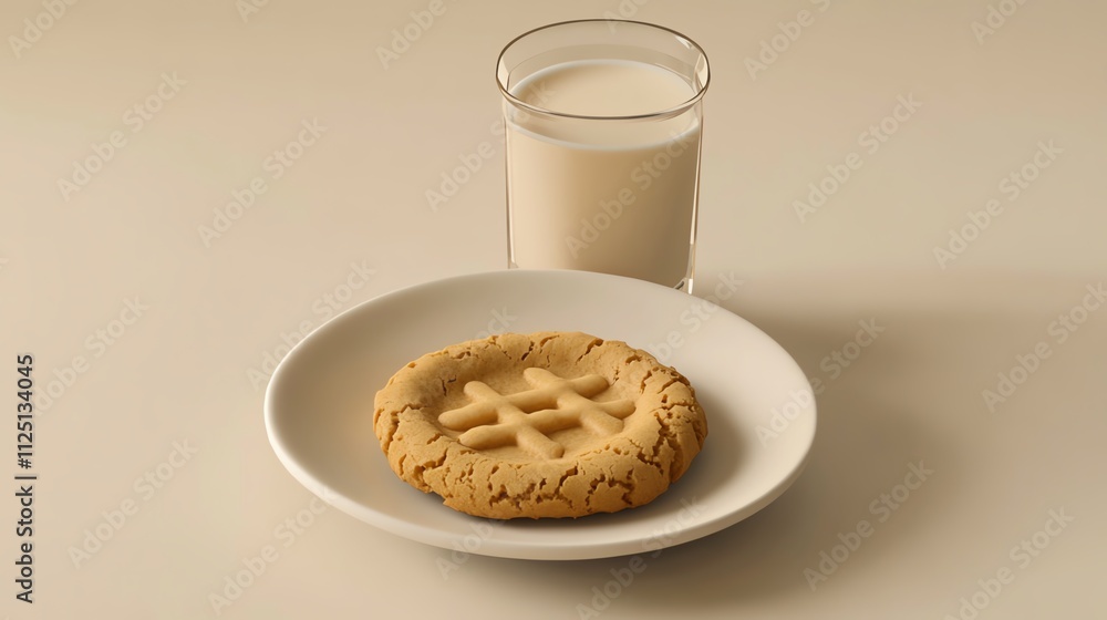 Delicious cookie paired with fresh milk. Delicious cookie paired with fresh milk.