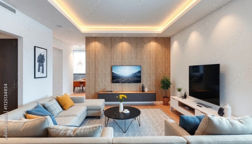 Apartment TV living room showing design ideas for apartments with a focus on integrating the TV into the living room space efficiently Apartment TV living room showing design ideas for apartments with a focus on integrating the TV into the living room space efficiently