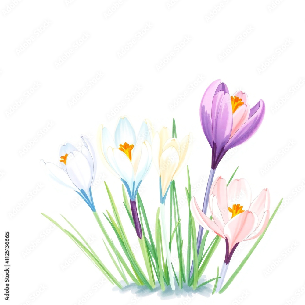 Fototapeta premium Crocus flowers (Crocus) - Germany, Europe