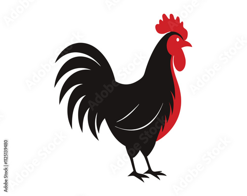 Rooster isolated on white background