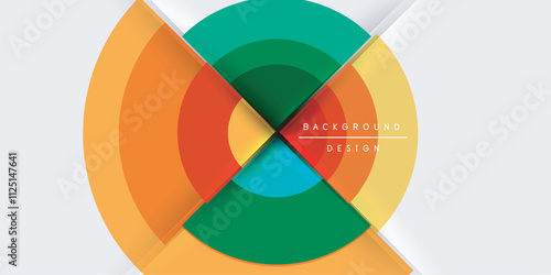 Target circle geometric abstract shapes. Vector Illustration For Wallpaper, Banner, Background, Card, Book Illustration, landing page