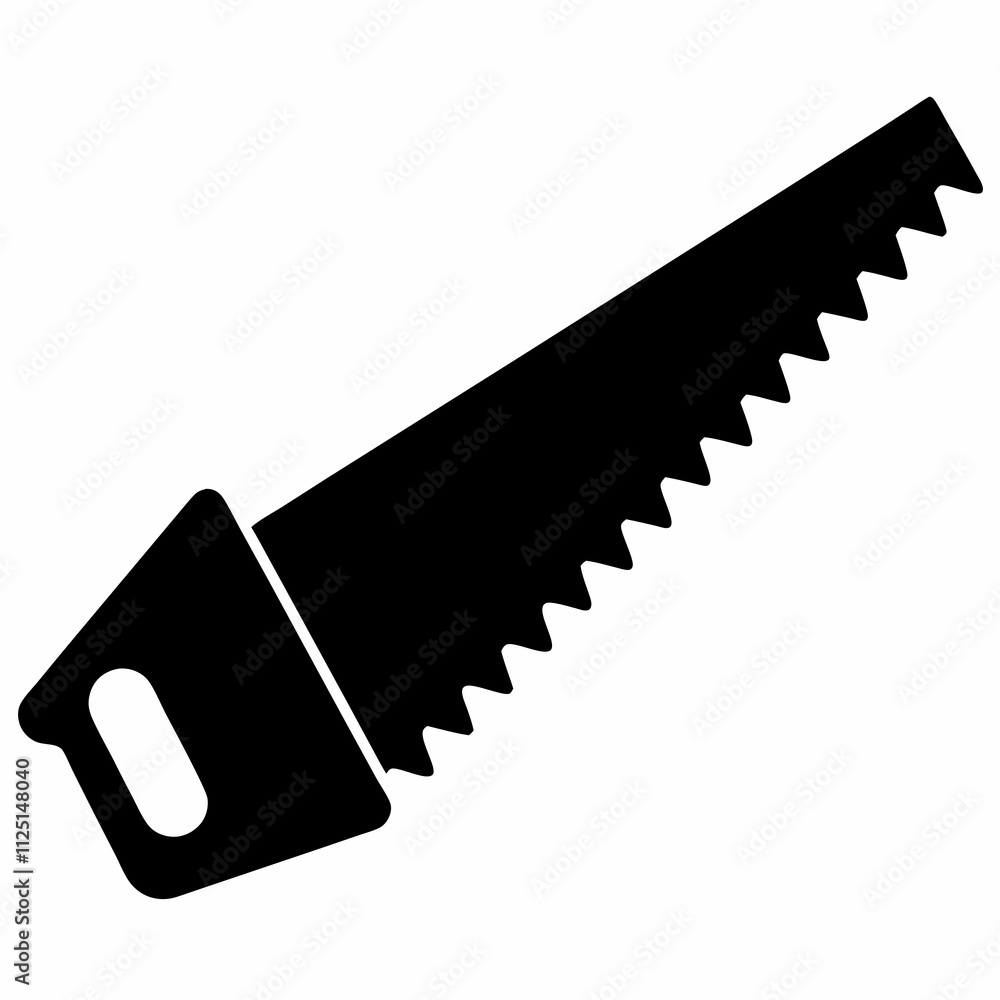 Hand Saw Silhouette Vector Design Hand Saw Silhouette Vector Design