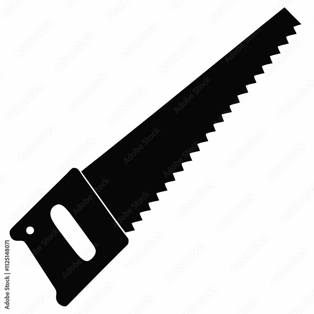 Hand Saw Silhouette Vector Design Hand Saw Silhouette Vector Design