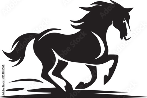 silhouette of horse Hand drawn horse head bundle set vector silhouette art of illustration photo