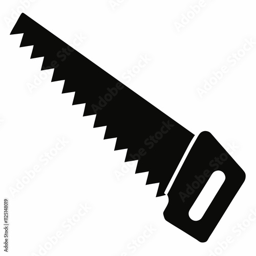 Hand Saw Silhouette Vector Design
