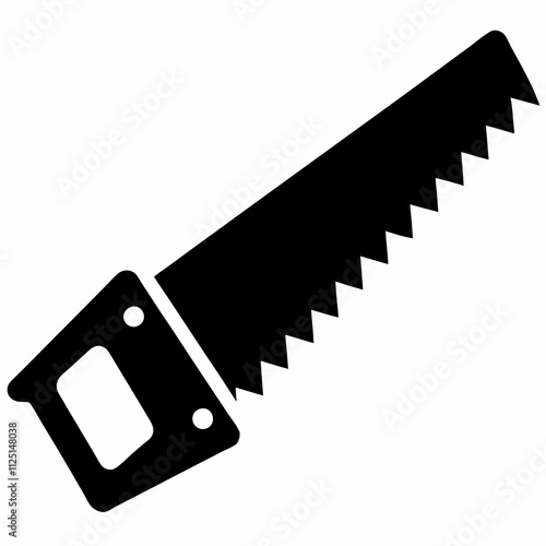 Hand Saw Silhouette Vector Design