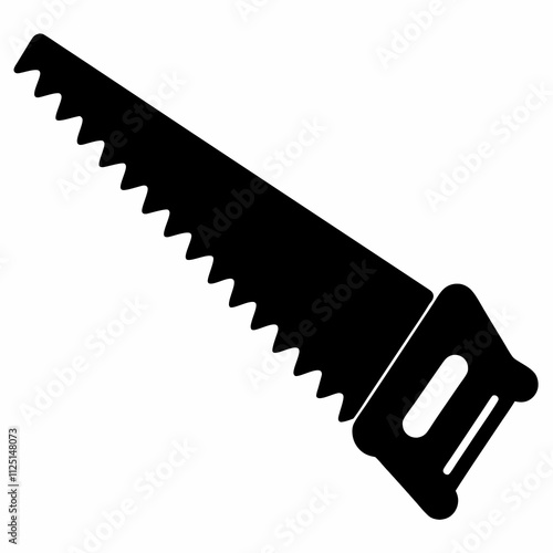 Hand Saw Silhouette Vector Design