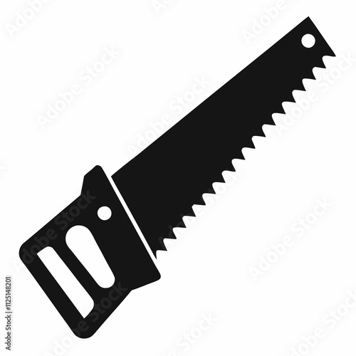 Hand Saw Silhouette Vector Design