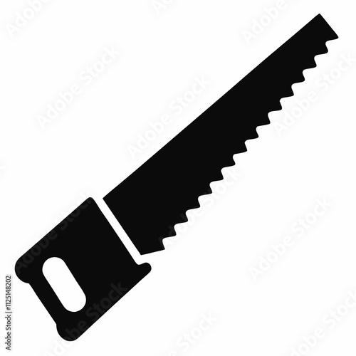 Hand Saw Silhouette Vector Design