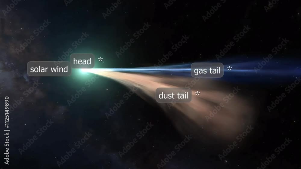 A comet is a small celestial body made of ice, dust, and rock, which forms a glowing tail when near the Sun. A comet is a small celestial body made of ice, dust, and rock, which forms a glowing tail when near the Sun.