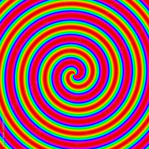 hypnotic spiral wrapping around itself with vibrant and colorful shades