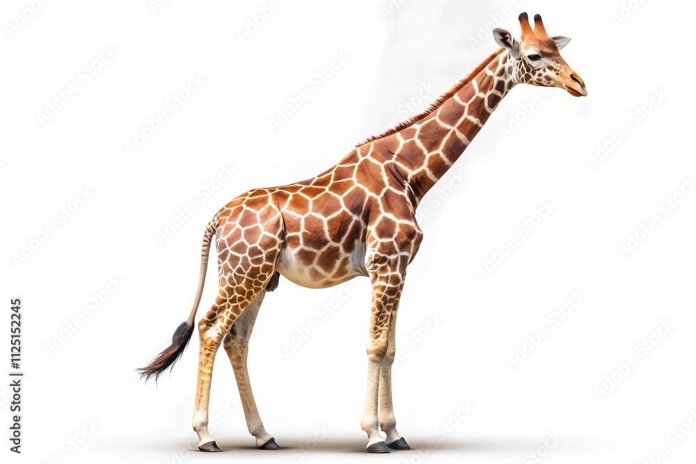 Fototapeta premium Giraffe on white background