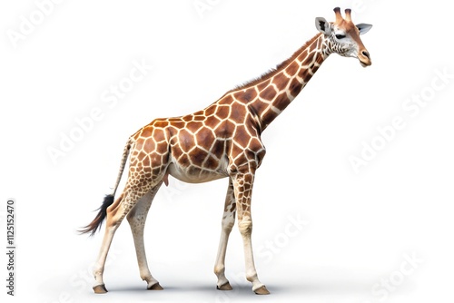 Giraffe on white background