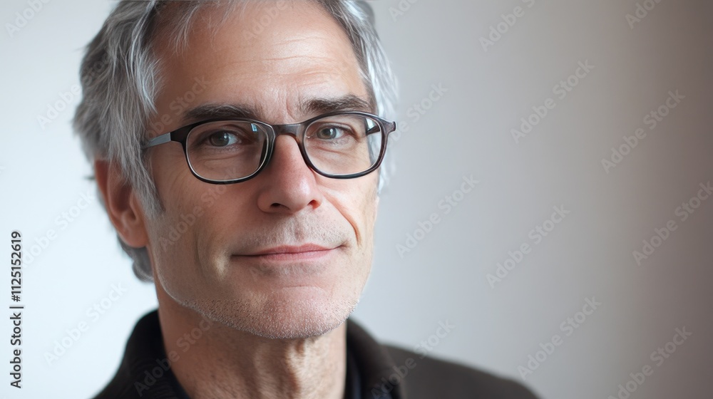 A close-up of a senior man with grey hair and glasses, exuding wisdom and experience, against a clean white backdrop. A close-up of a senior man with grey hair and glasses, exuding wisdom and experience, against a clean white backdrop.
