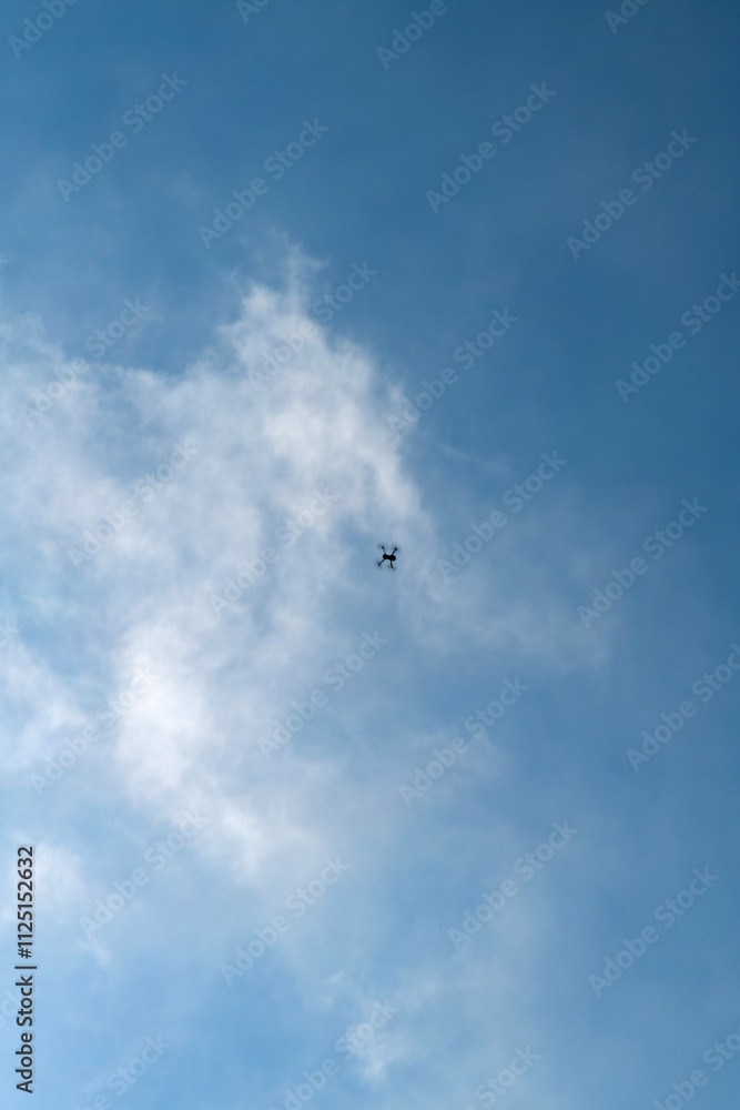 flying drone in the sky flying drone in the sky