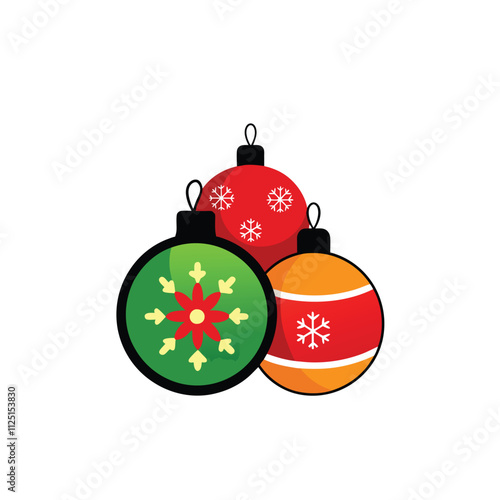 christmas balls with christmas decorations