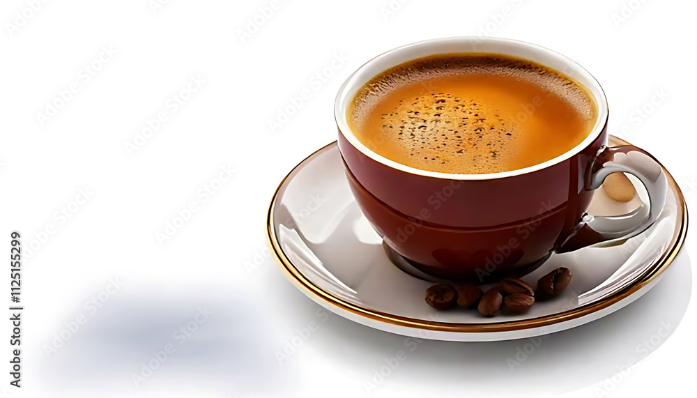 cup of coffee isolated on white background cutout cup of coffee isolated on white background cutout