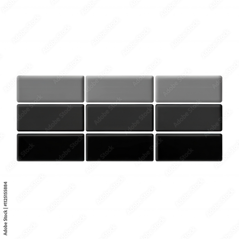 A range of modern ceramic tiles in black and grey shades arranged in a visually appealing pattern, ideal for contemporary interiors. A range of modern ceramic tiles in black and grey shades arranged in a visually appealing pattern, ideal for contemporary interiors.