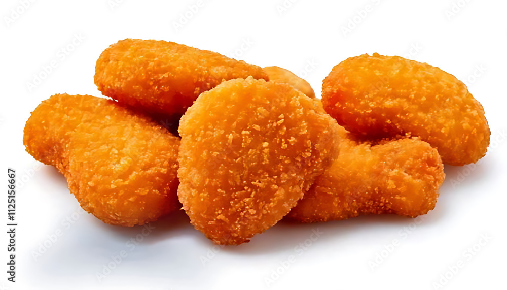 fried chicken nuggets isolated on white background cutout fried chicken nuggets isolated on white background cutout