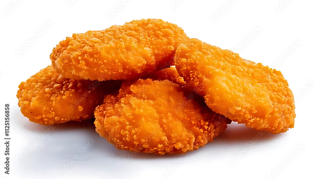 fried chicken nuggets isolated on white background cutout fried chicken nuggets isolated on white background cutout