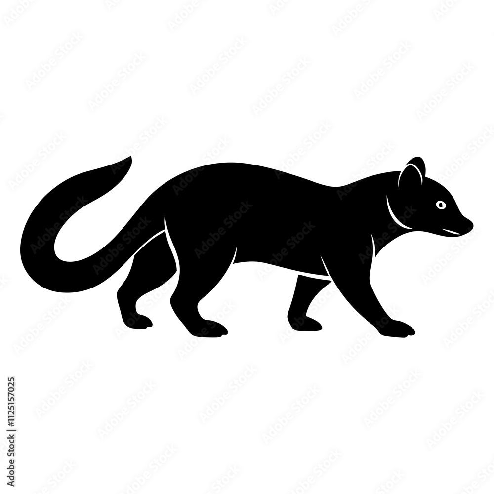 animal civet silhouette animal civet silhouette