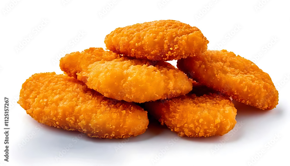 fried chicken nuggets isolated on white background cutout fried chicken nuggets isolated on white background cutout