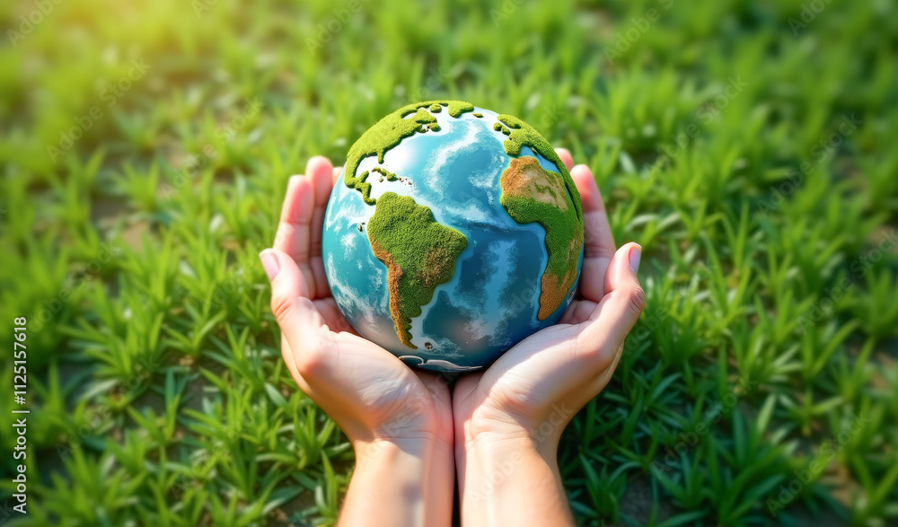 the blue green planet earth in the hands, the concept of environmental protection the blue green planet earth in the hands, the concept of environmental protection