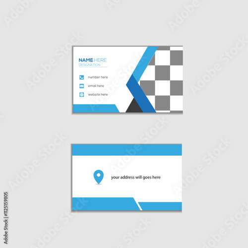 creative and modern double sided horizontal business card template vector design.
