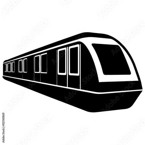 train on a white background