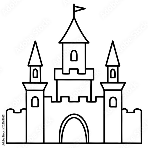 castle vector art design