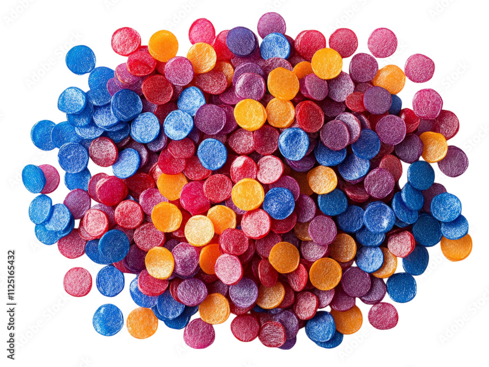 Colorful Confetti on Transparent Background