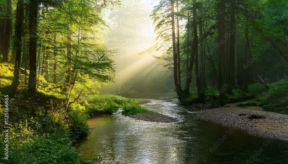 Obraz premium river in the forest